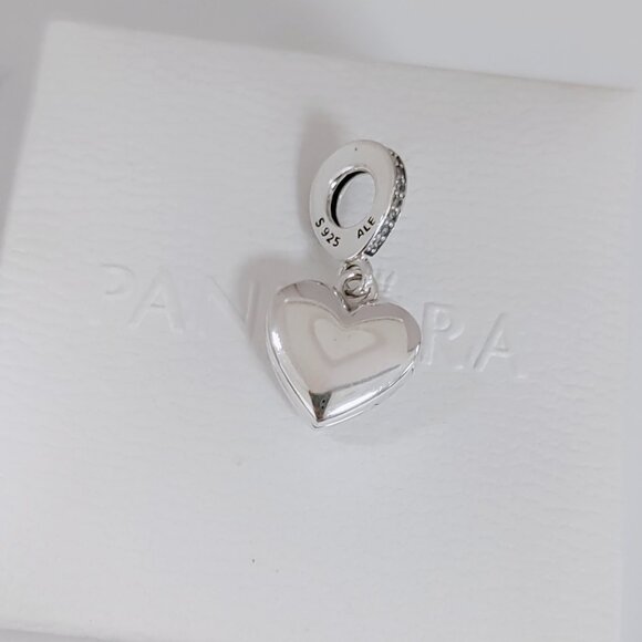 Pandora Openable Heart Locket Dangle Charm S925 Sterling Silver with box - Picture 2 of 7